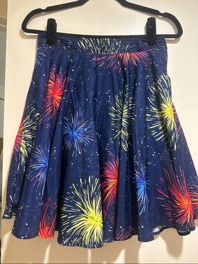 MODCLOTH Glee The Way Fireworks Skater Skirt Midi